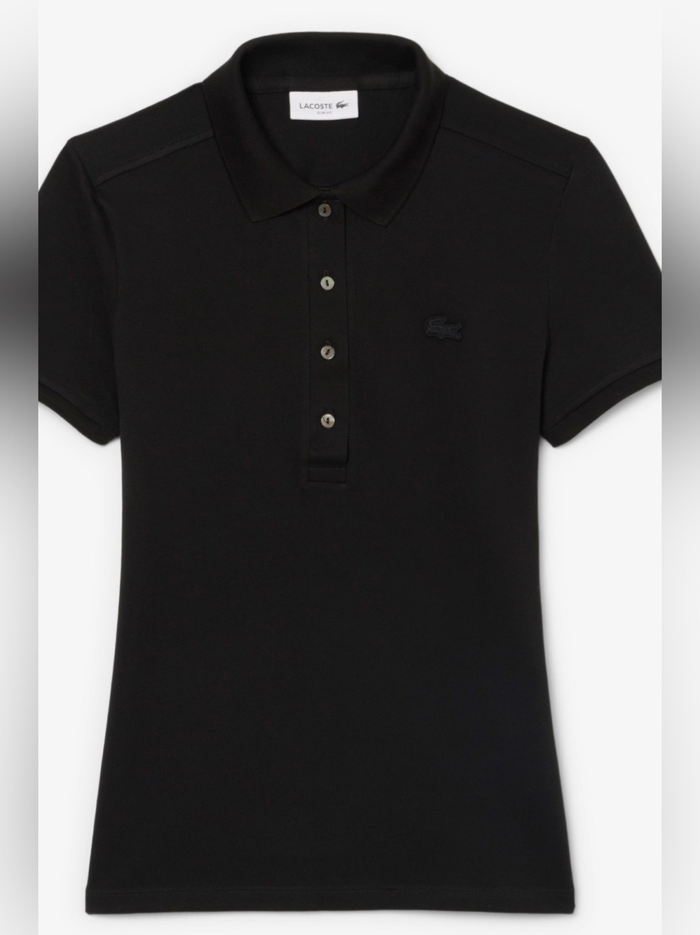NWoT Never wear it before. Lacoste Black Short-Sleeve Button Polo